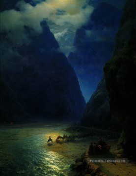  Dale Tableaux - gorge dale 1862 Romantique Ivan Aivazovsky russe